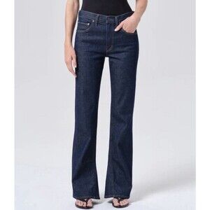 AGOLDE Kick Boot Cropped Jeans Womens 31 Dark Wash High Rise Stretch Denim